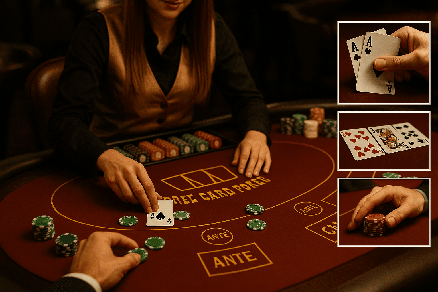 วิธีเล่น Three Card Poker: เร็ว ง่าย และสนุก